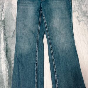 Stylish Blue Boot Cut Women's Jeans by Blue Moment